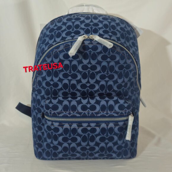 Charter Backpack In Signature Denim - Picture 4 of 16